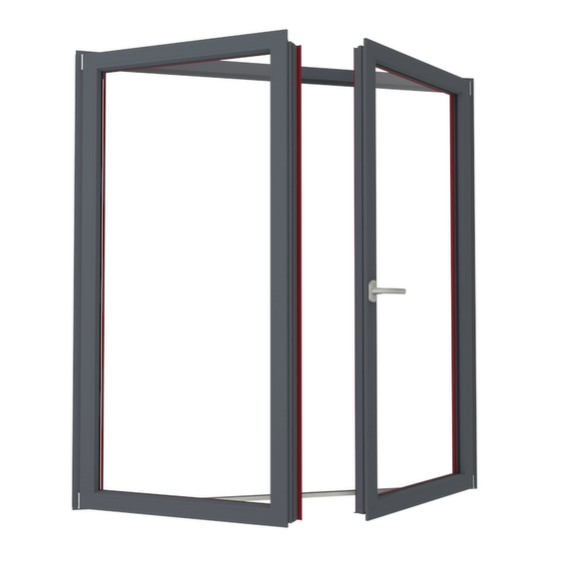 Threshold-free patio door — PVC